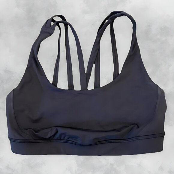 lululemon athletica Other - Lululemon Energy Strappy Longline Criss Cross Yoga Sports Padded Bra Black W 4